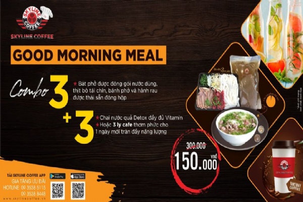 THƯỞNG THỨC PHỞ BÒ SKYLINE NGAY, THEO PHƯƠNG THỨC TAKEAWAY.