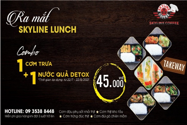Cơm trưa văn phòng cùng Skyline đồng giá 45k